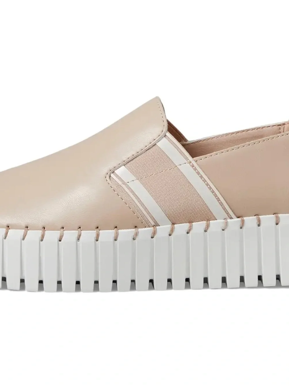 Anne Klein Nude Beige Slip-On Platform Loafers 11M
